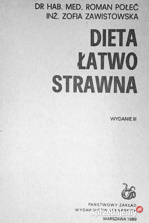 Dieta łatwo strawna Roman Połeć Zofia