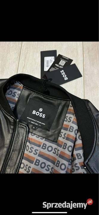 Nowa kurta skórzana Hugo Boss czarny Legnica