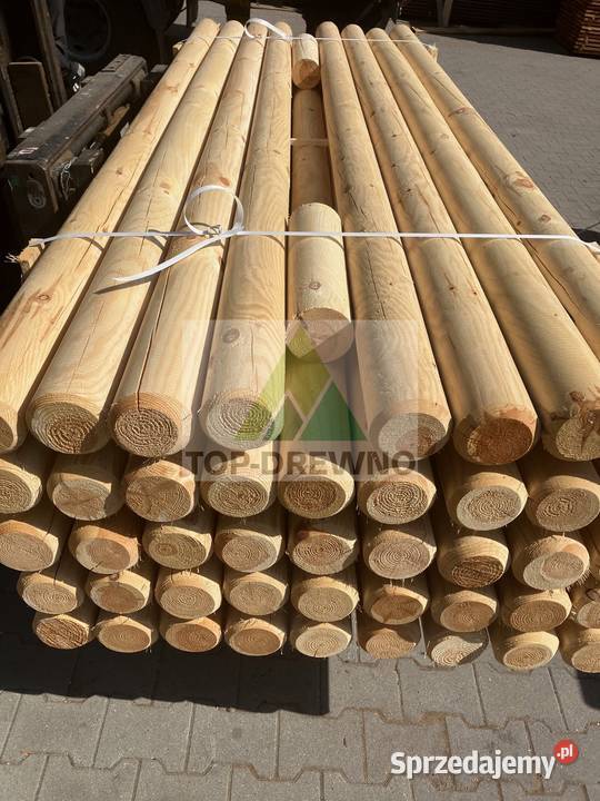 BALE toczone sosnowe palisada toczona fi 12 3m Poczesna