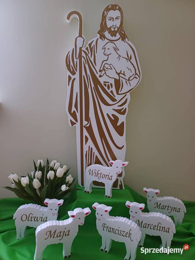 Postać Pana Jezusa pasterza dekoracja Pierwsza Dobrzyca