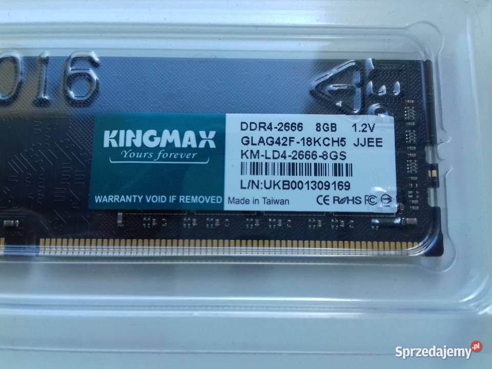 Kingmax DDR4 8GB niesprawny 2666MHz CL19 Pamięci Elektronika