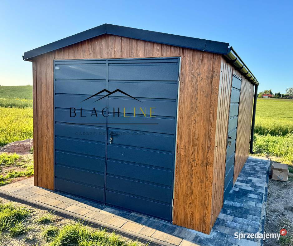 Garaż blaszany drewnopodobny 4x5 producent 4x6 Piotrków Trybunalski