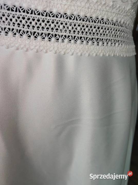 Sukienka ślubna satynowa 44 2XL Bonprix biała Suwałki sprzedam