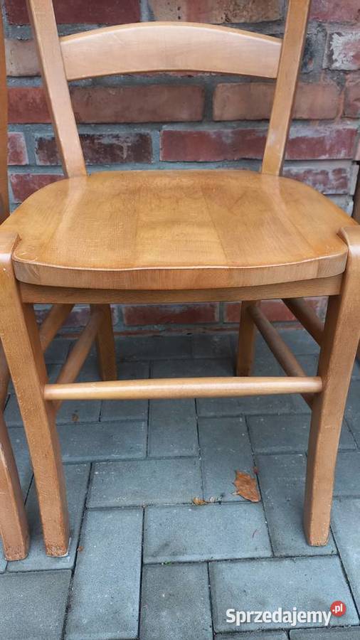 Krzesła dębowe drewniane 4 rustykalne twarde Gawroniec sprzedam