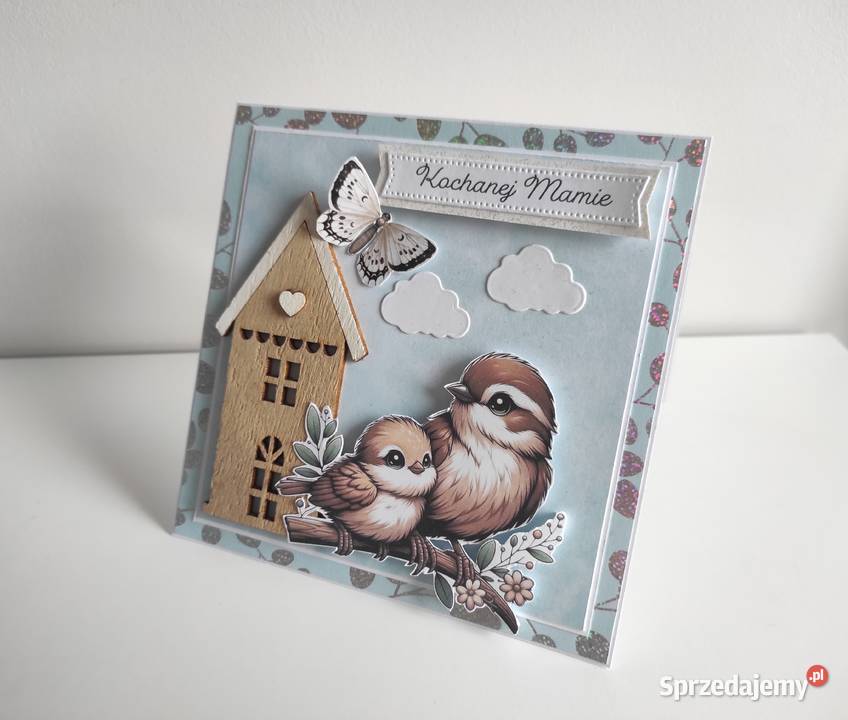 Kartka ręcznie robiona Mamy Dzień Matki Łódź