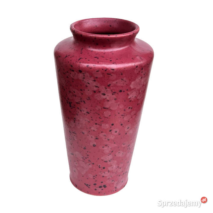 Bordowy ceramiczny wazon MF Design Niemcy lata Warszawa