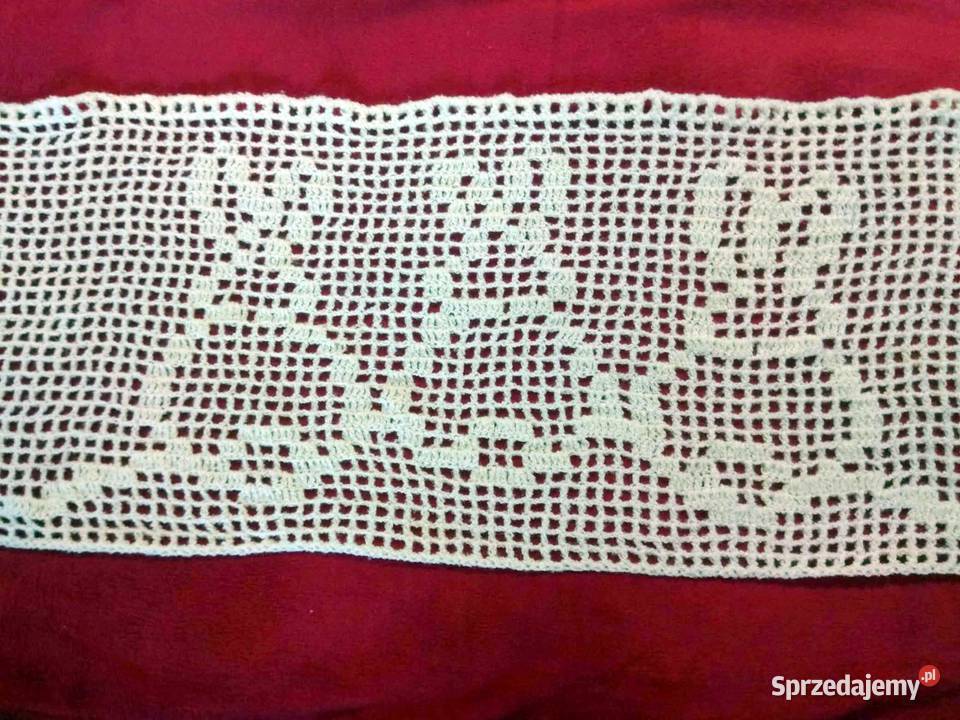 Szydełkowana dekoracja Trzy króliki tyłem Chojna