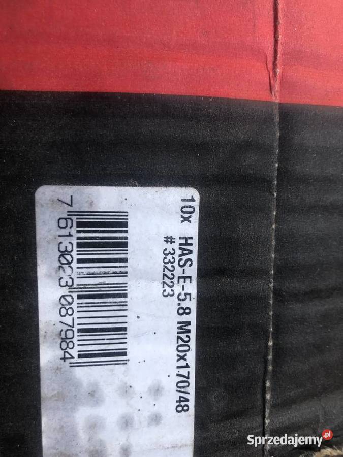 Śruba gwintowana z podkładka i nakrętka hilti Stalowa Wola