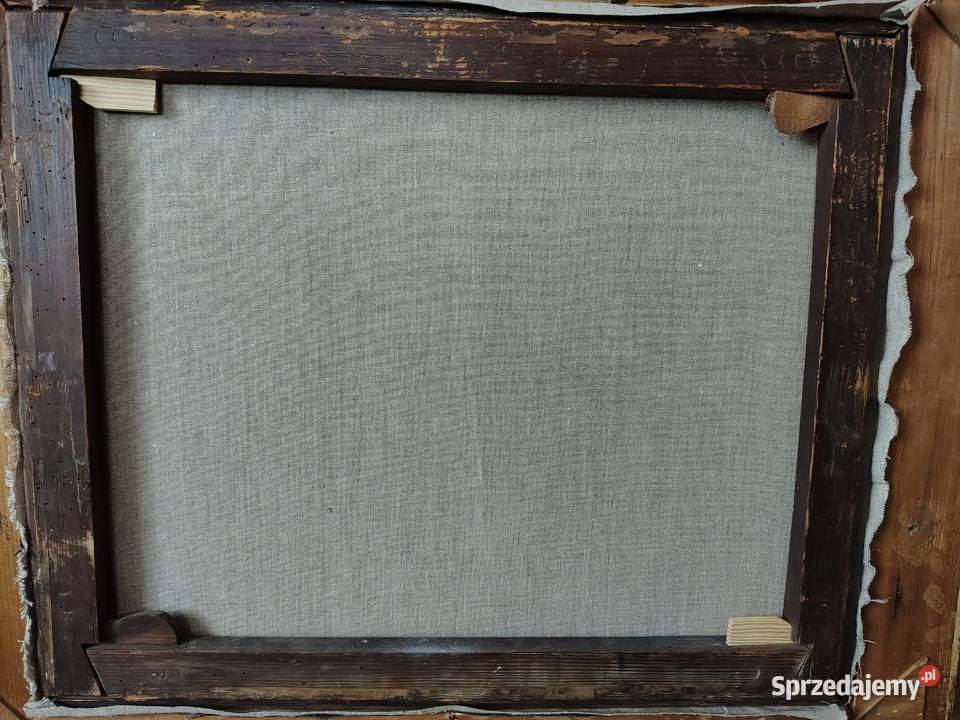 Stary obraz olejny Pastwisko pomorskie