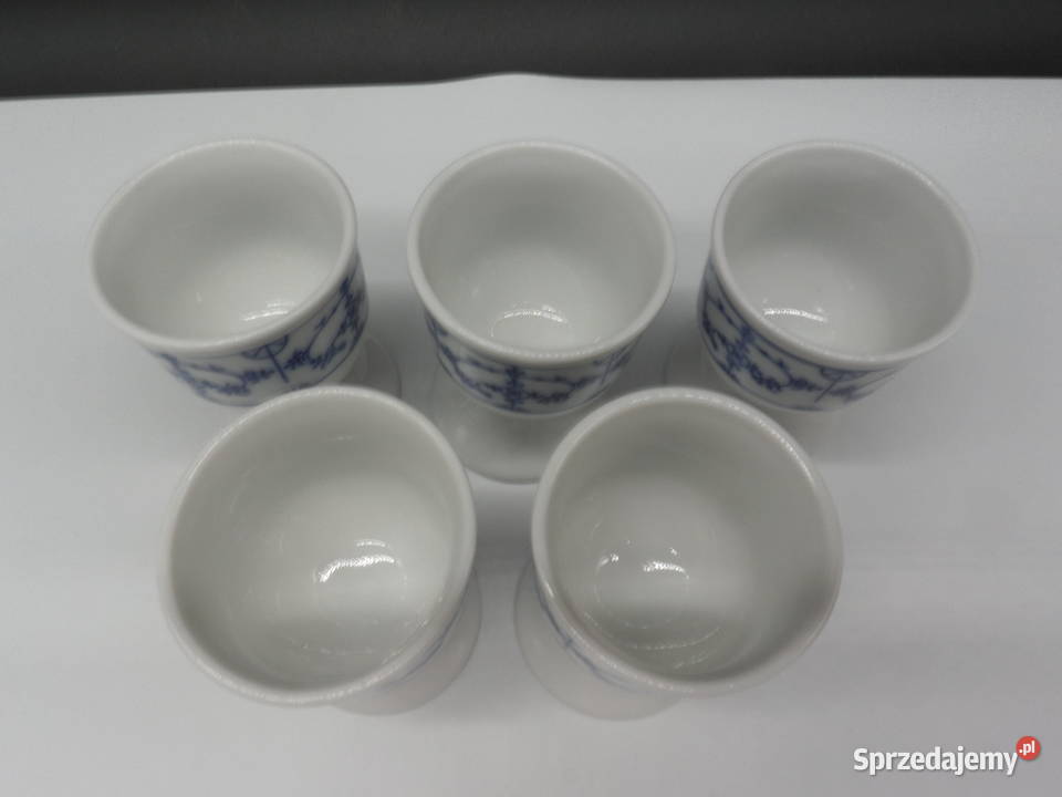 Komplet 5x Kieliszki na jajko Jajcarki Porcelana Raszków sprzedam