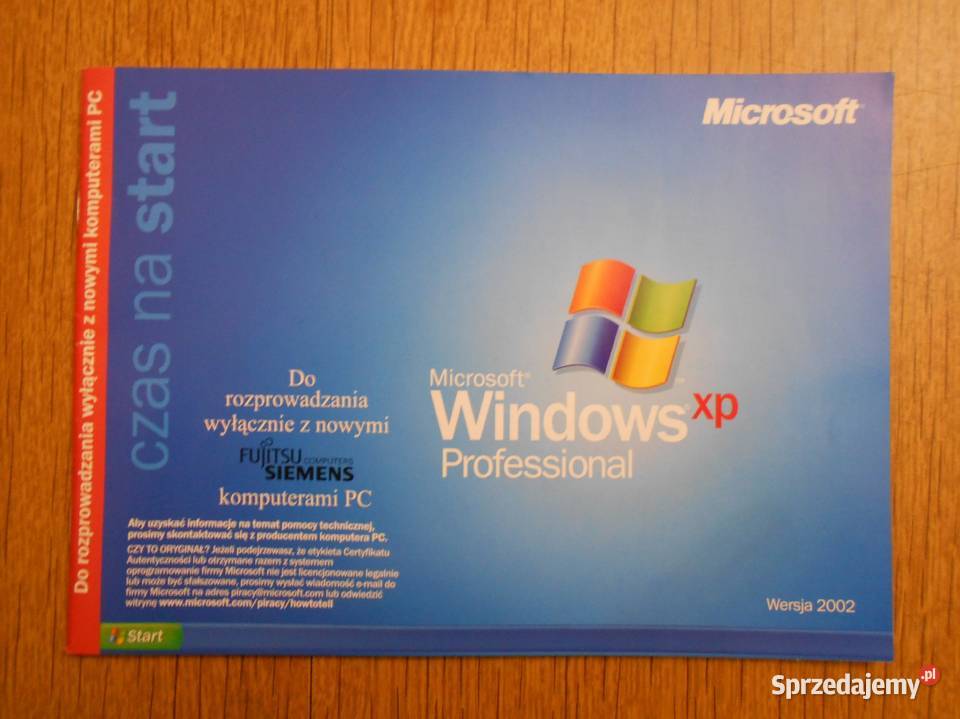 Czas na start Microsoft Windows XP Professional miękka Parczew sprzedam