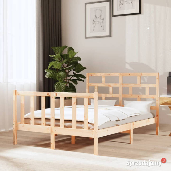 Rama łóżka lite drewno sosnowe 140x190 WM3101328 Warszawa