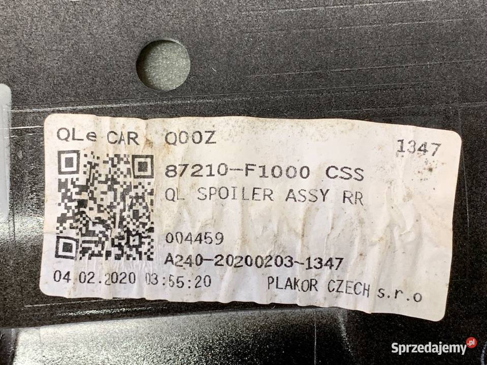 SPOILER KIA SPORTAGE IV SUV 87210F1000 CD COOL