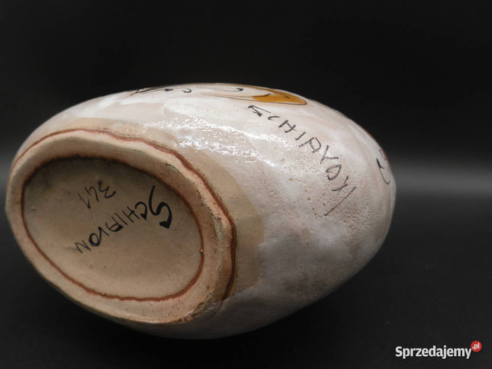 WAZON CERAMICZNY SCHIAVON Z RĘCZNIE MALOWANYMI