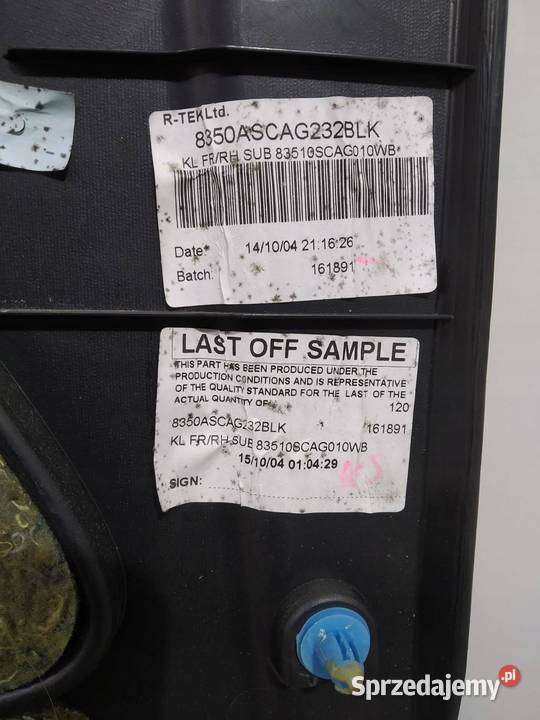 TAPICERKA BOCZEK LEWY PRAWY PRZÓD KPL Honda CRV Rok produkcji 2004