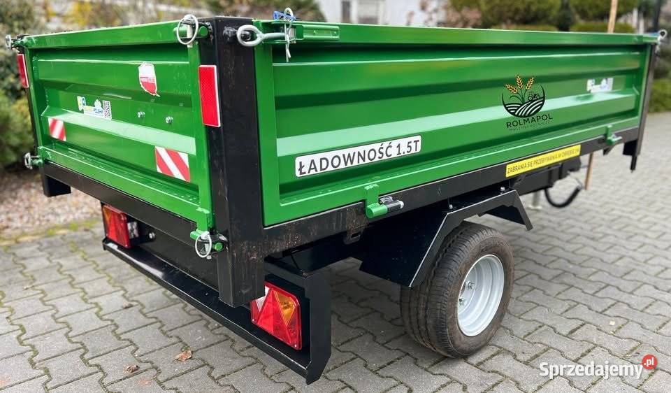 Przyczepka rolnicza jednoosiowa15t z wywrotem Tomaszkowice sprzedam