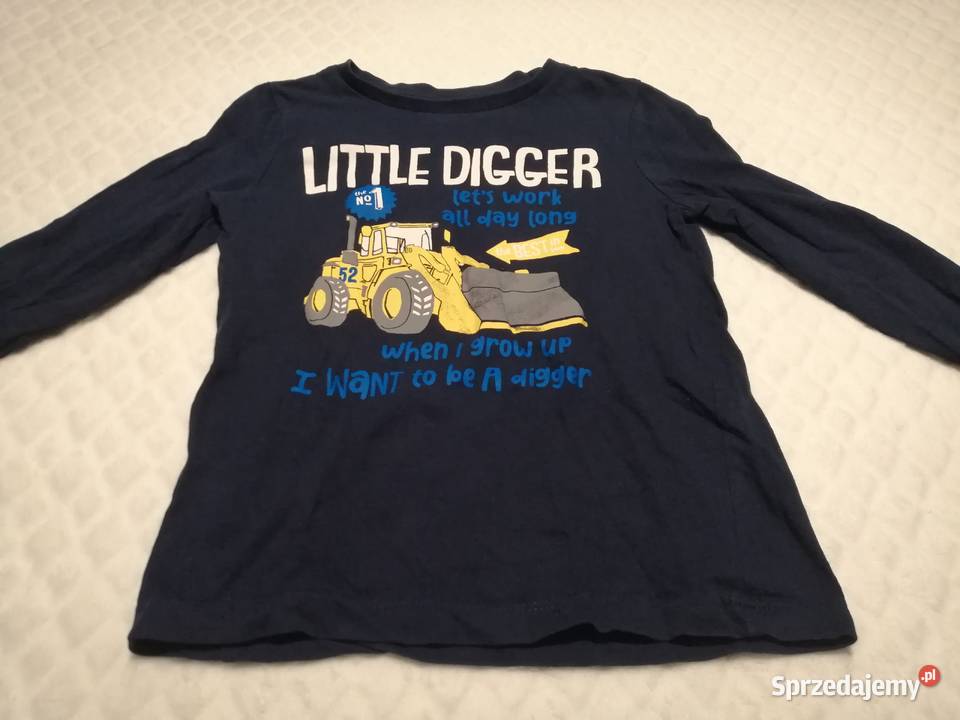 Koszulka chłopięca długi rękaw 98 Koparka Odzież Czeladź