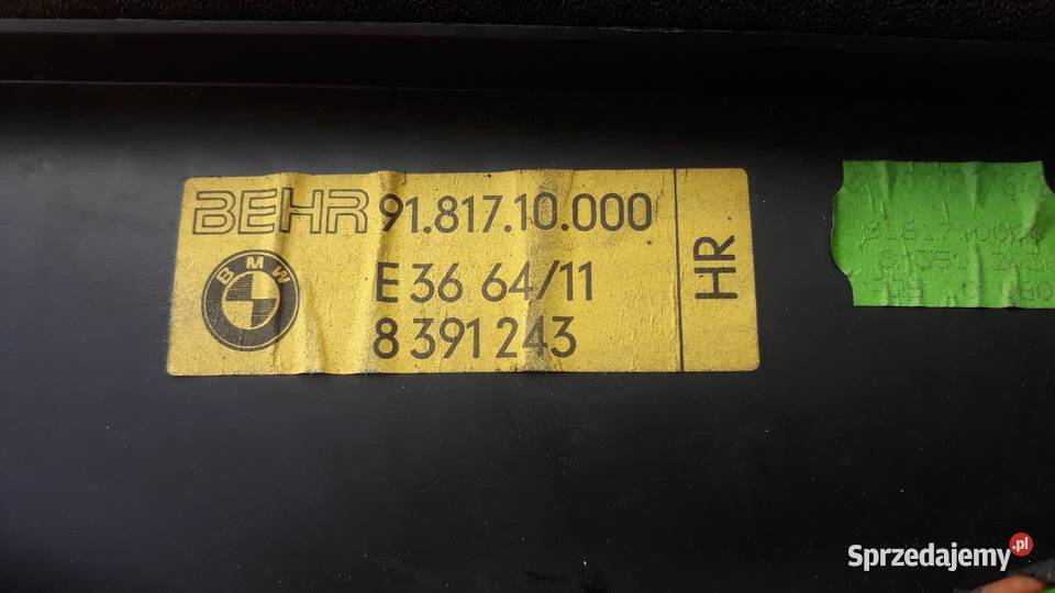 Nagrzewnica BMW E36 8 391 243 Lusowo sprzedam