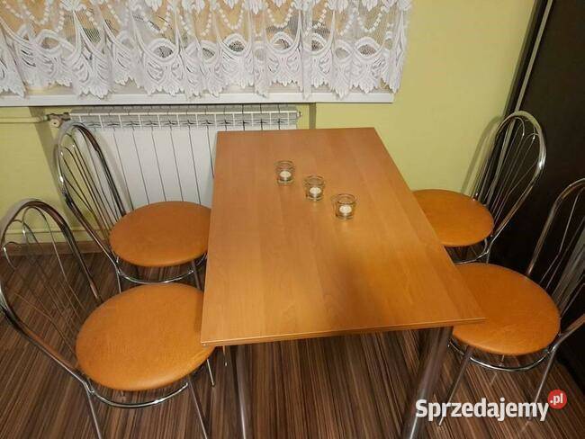 Zestaw komplet stół kuchenny 100x60 4 krzesła Gniezno