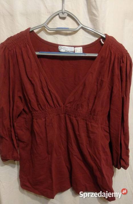 Ciemno czerwona bordowa bluzka M L XL wysyłka Rozmiar 40(L)