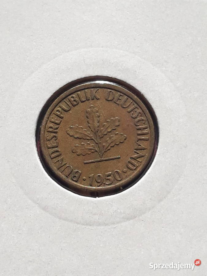 5 Fenigów RFN 1950 r men J Konin