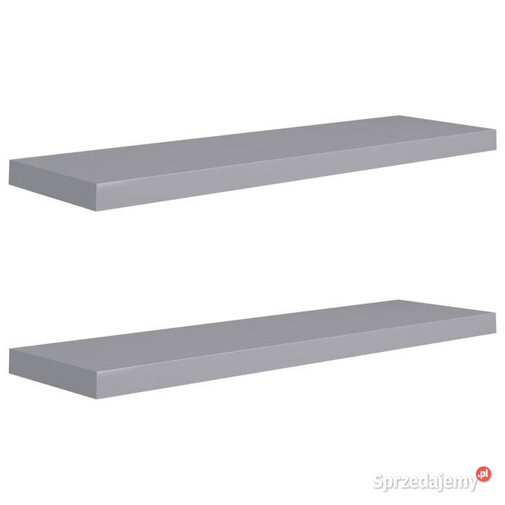Półki ścienne 2 szare 90x235x38 MDF WM323860 Półki