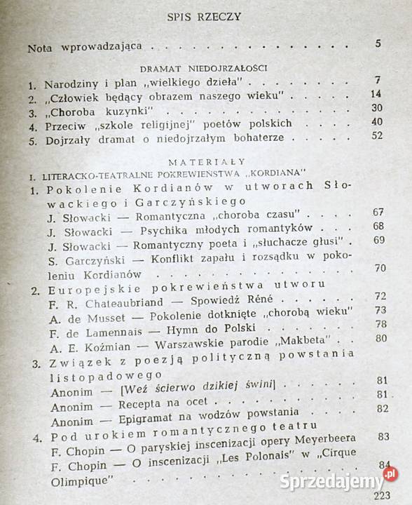 Kordian Juliusza Słowackiego Stanisław Makowski miękka z obwolutą