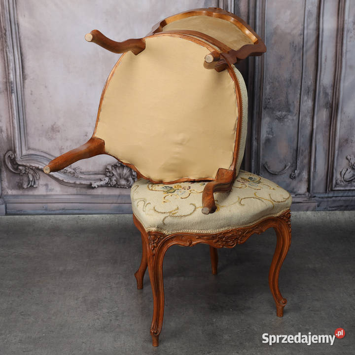 ARTexpert Para zdobionych krzeseł Ludwik do Meble Dobrzany