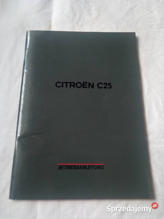Instrukcja obsługi do Citroen C25 Szczecin