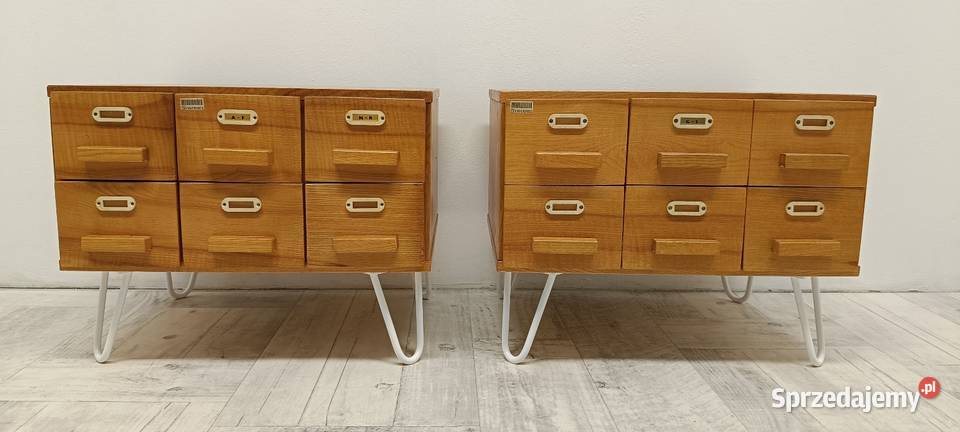 szafki nocne nakastliki drewniane vintage design