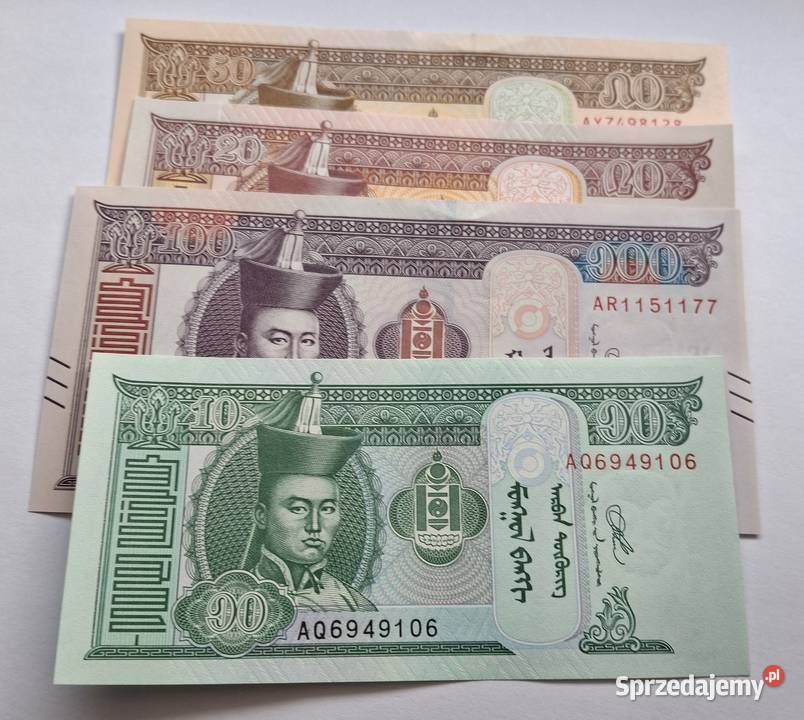 MONGOLIA4 BANKNOTYKAŻDY INNY NOMINAŁ mazowieckie Legionowo