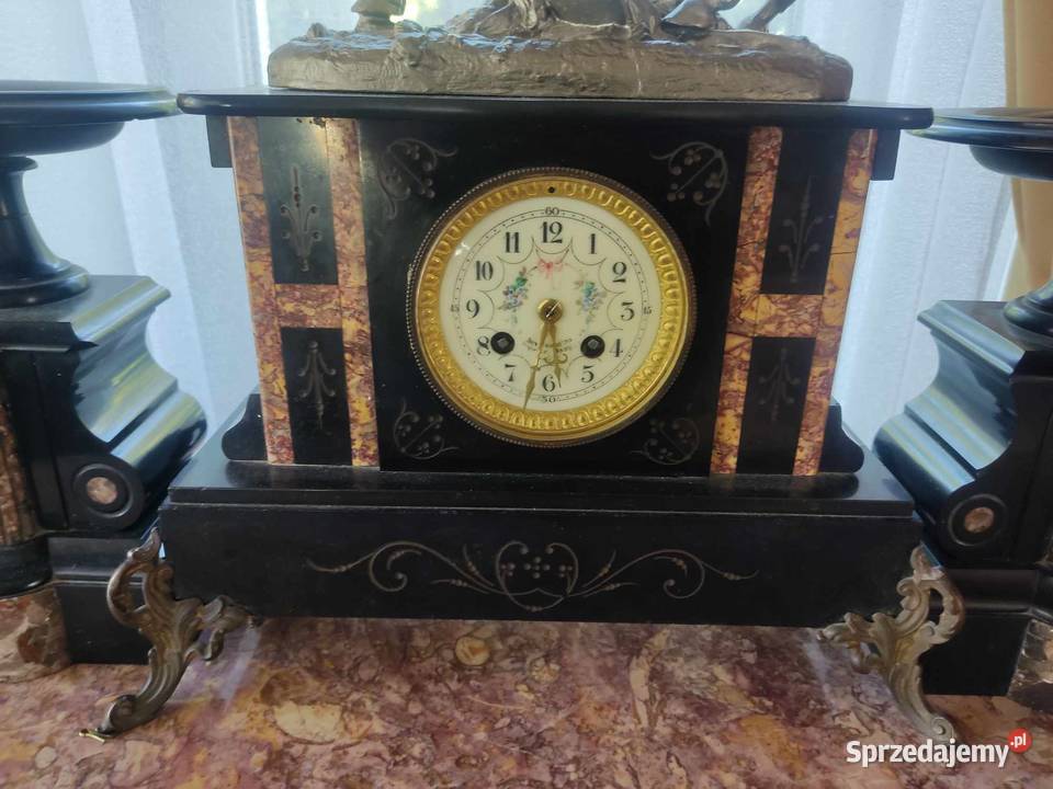 stary zegar kominowy garnitur koń lubuskie Gorzów Wielkopolski