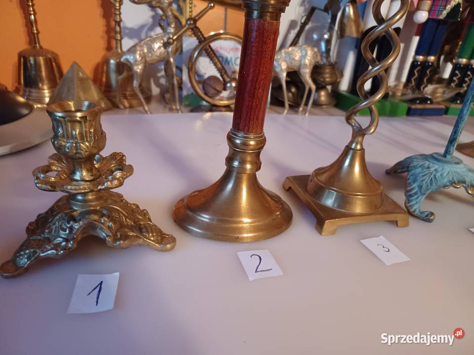 Mosiężne świecznik Wyprzedaż kolekcji wielkopolskie Poznań