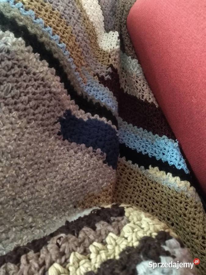 Duzy pled szydełkowa narzuta na kanape śląskie Częstochowa