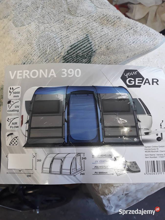 Nowy PRZESIONEK VERONA 390 do przyczepy Kalety