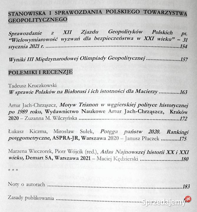 Przegląd Geopolityczny Tom 35 Zima 2021 lubelskie Chełm