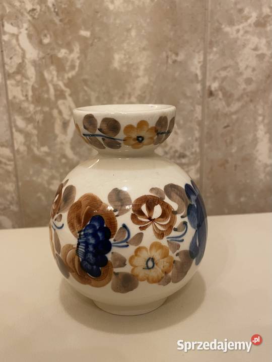 Włocławek stary świecznik porcelanowy ręcznie Łódź