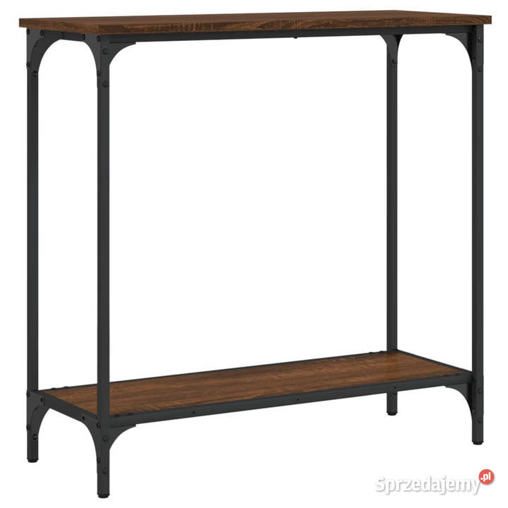 Stolik konsolowy brązowy dąb 75x305x75 WM837711 Warszawa sprzedam