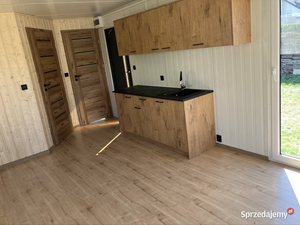 Domek dom mobilny całoroczny garaże sklepy Domki drewniane pomorskie Bolszewo sprzedam