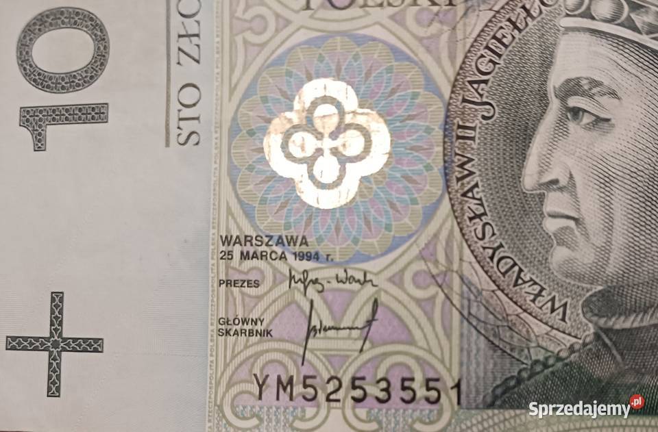 100 Władysław II Jagiełło Seria YM 1994 r Numizmatyka Konin