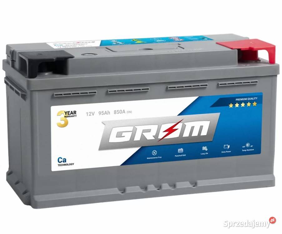 Akumulator GROM Premium 95Ah 800A EN DTR osobowe Kalisz sprzedam