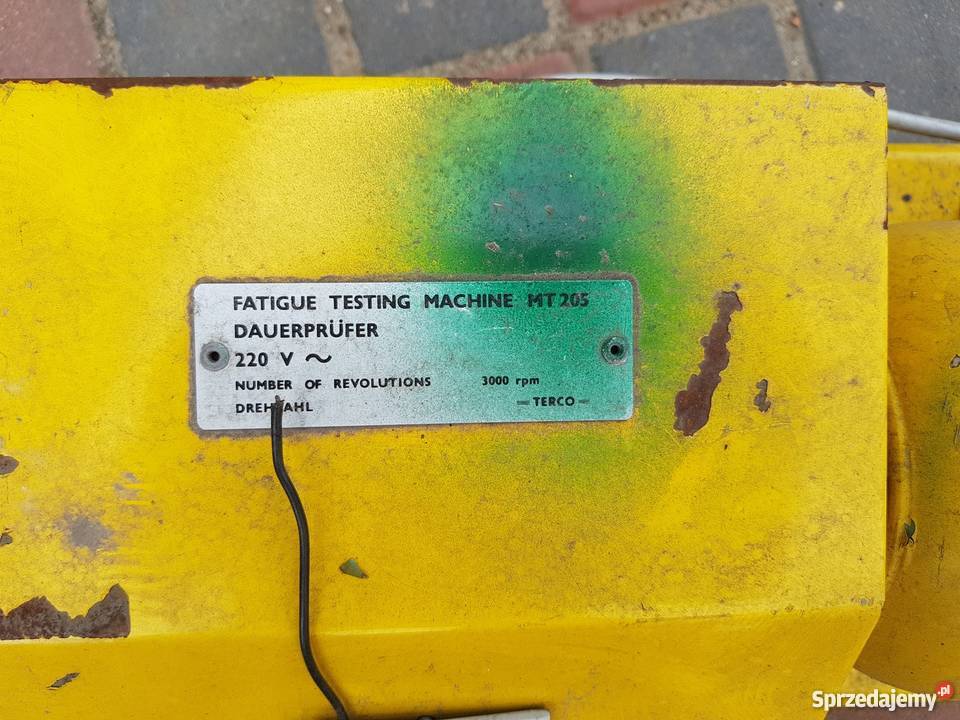Tester Zmęczenia Fatigue Testing Machine Terco Nowy Tomyśl