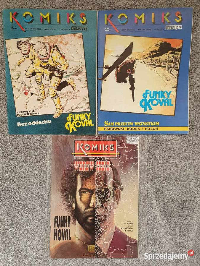 Funky Koval komplet 3 komiksów wydanie 1 1989 Gdynia