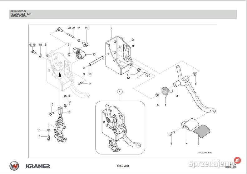 Katalog części ładowarka kołowa Kramer seria