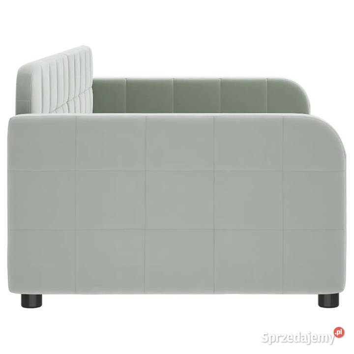 Sofa z funkcją spania jasnoszara obita aksamitem Warszawa sprzedam