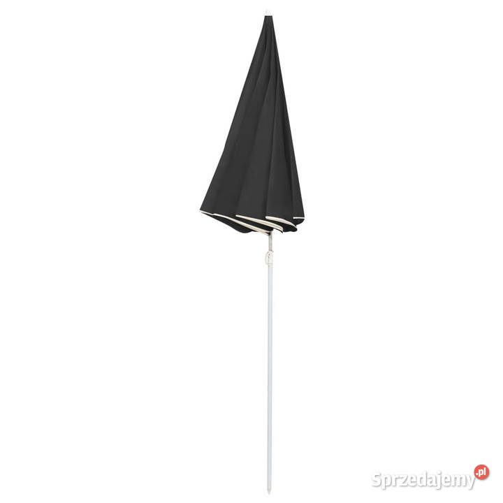 Parasol ogrodowy na stalowym słupku antracytowy Parasole ogrodowe Warszawa