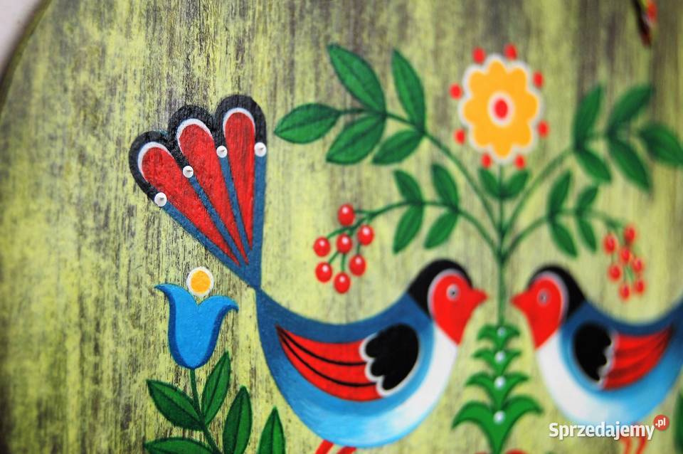 Zawieszka drewniana serce ptaki skandynawski lubelskie Lublin
