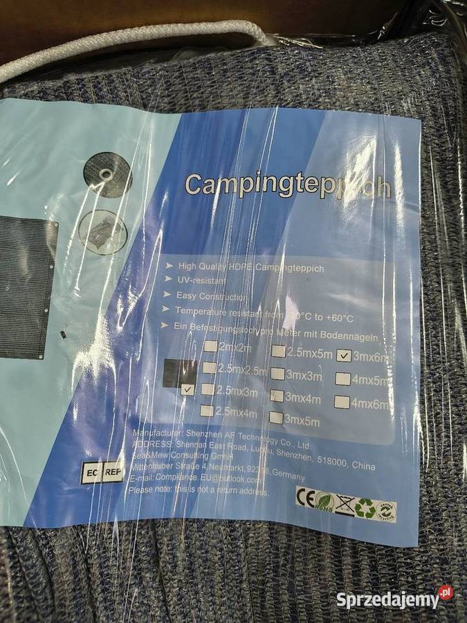 Mata przed namiot kamper 3x6 Budzyń