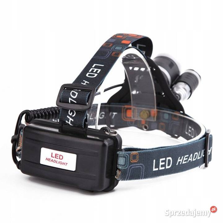 Latarka Czołowa Led Mocne Światło Zestaw Drezdenko