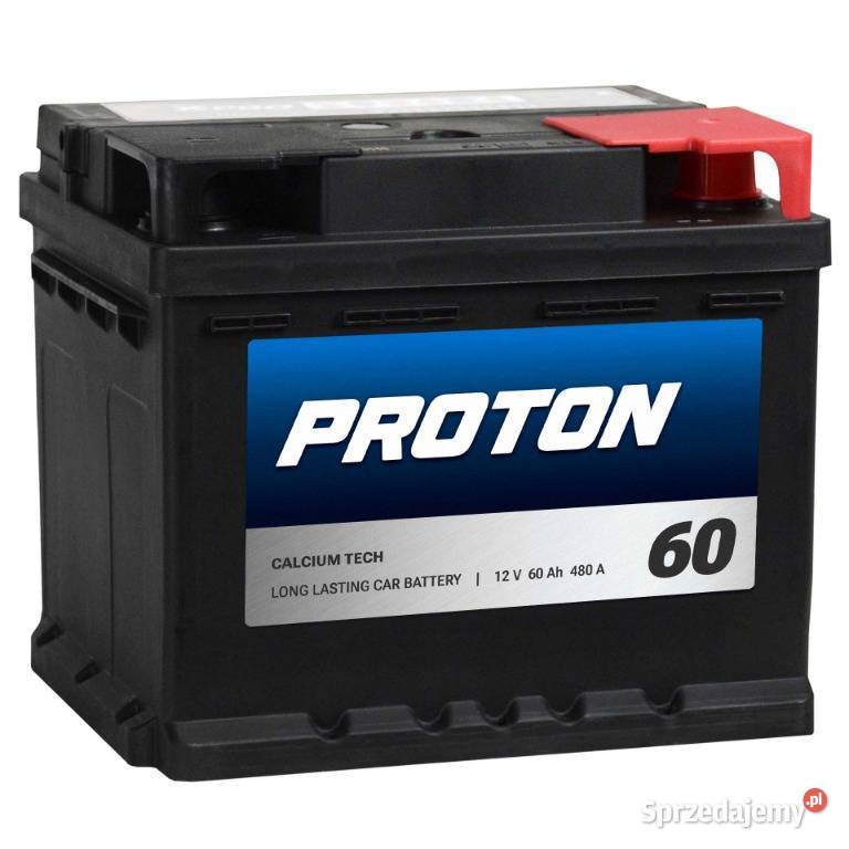 Akumulator 60Ah 480A PROTON niski wysoki Motoryzacja Września